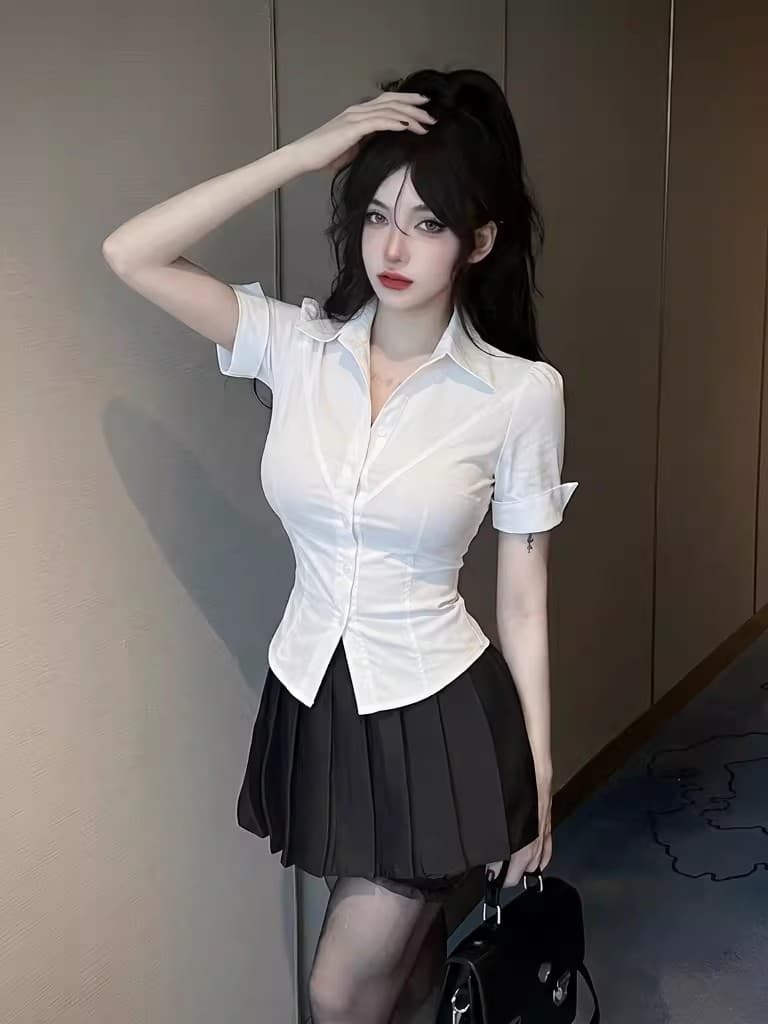 발 치료 여성 기술자 옷 2026 뮤 발 욕조 기술자 작업복 spa 세트 완료 플리츠 스커트 학원 스타일 jk 유니폼 상세 이미지 11
