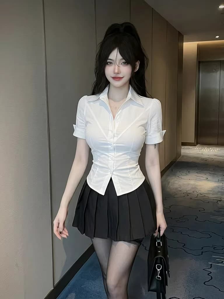 발 치료 여성 기술자 옷 2026 뮤 발 욕조 기술자 작업복 spa 세트 완료 플리츠 스커트 학원 스타일 jk 유니폼 상세 이미지 13