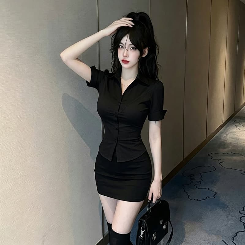 밤 본사 섹시함 드레스 연령 감소 2026 새로운 여성 spa 발 욕조 기술자 작업복 호텔 품격 세트