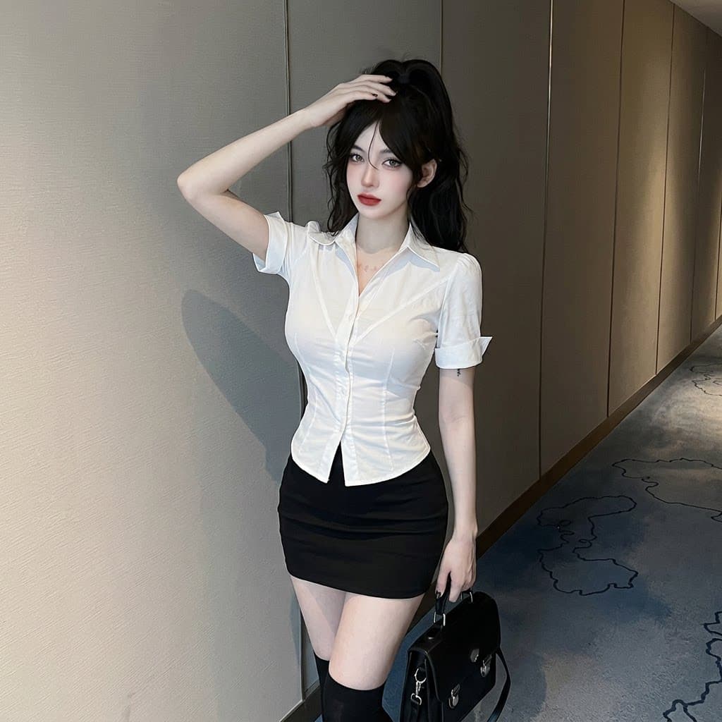밤 본사 섹시함 드레스 연령 감소 2026 새로운 여성 spa 발 욕조 기술자 작업복 호텔 품격 세트 이미지 3