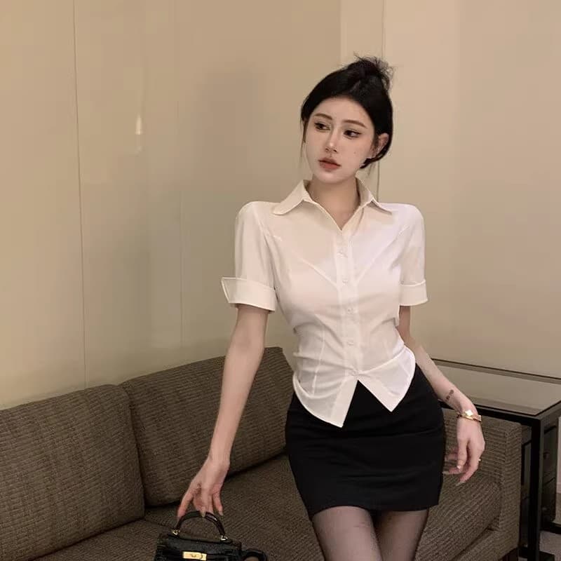 발 욕조 기술자 작업복 블랙 여성 셔츠 섹시함 순수한 욕망 로얄 자매 바람 당구 조교 ol 유니폼 타이트 스커트 치마 세트 상세 이미지 9
