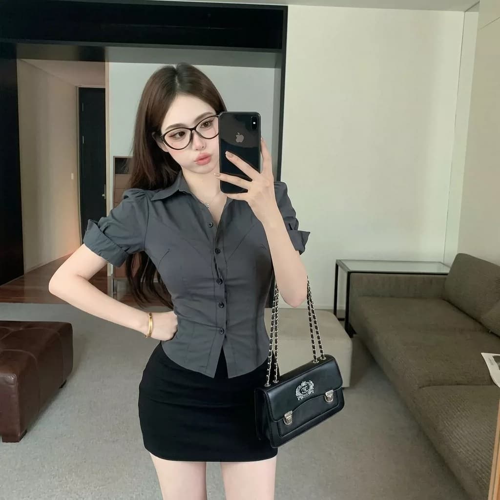 호텔 부드러운 스타일 발 욕조 기술자 작업복 섹시함 뷰티샵 건강 품격 워크웨어 셔츠 타이트 스커트 투피스 세트 상세 이미지 7