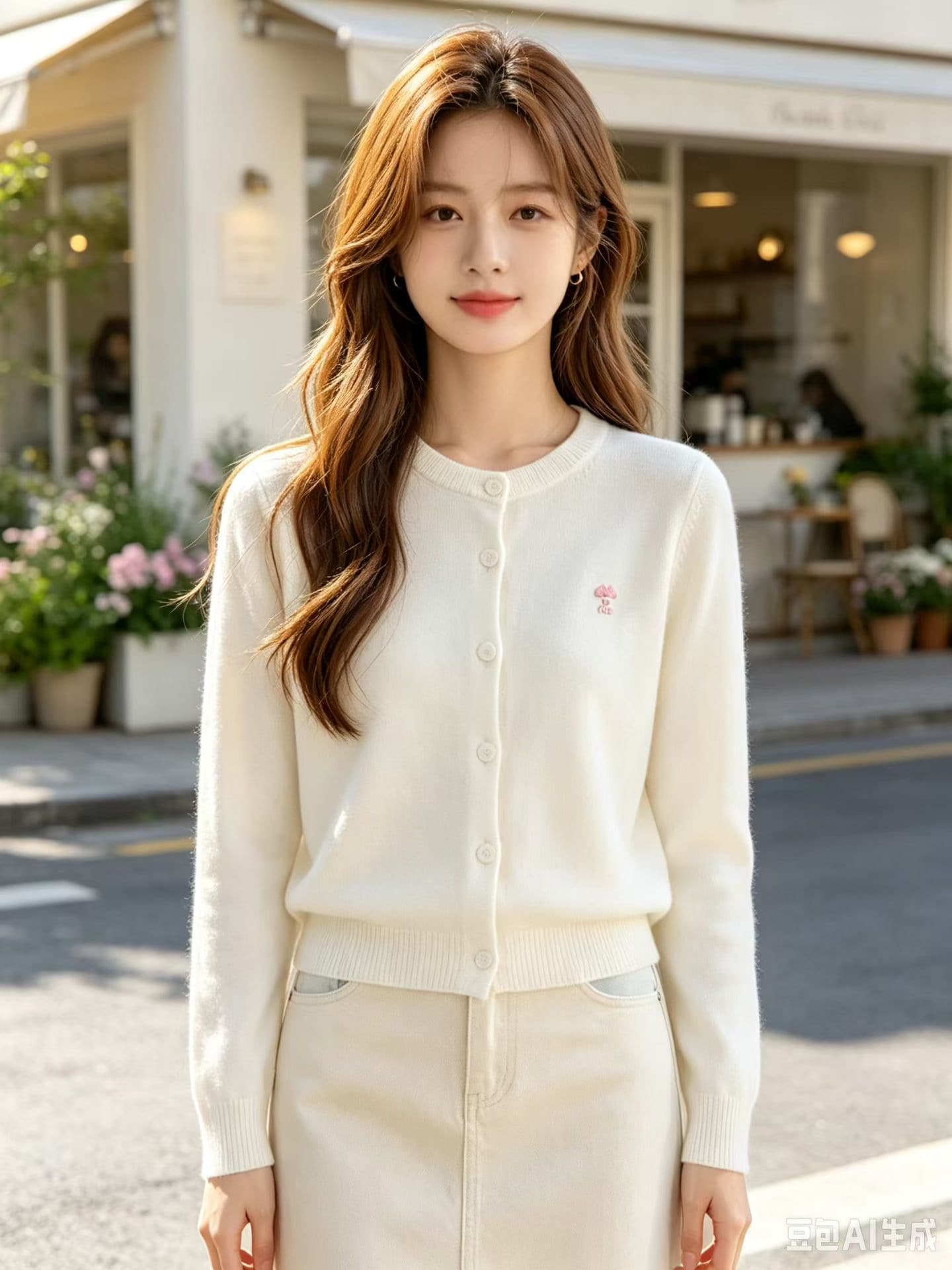 2026 가을 겨울 새로운 라운드 넥 오픈 가디건 여성 니트 스웨터 얇은 스타일 스웨터 코트 외부 가져 가라. 니트 맨위 이미지 3
