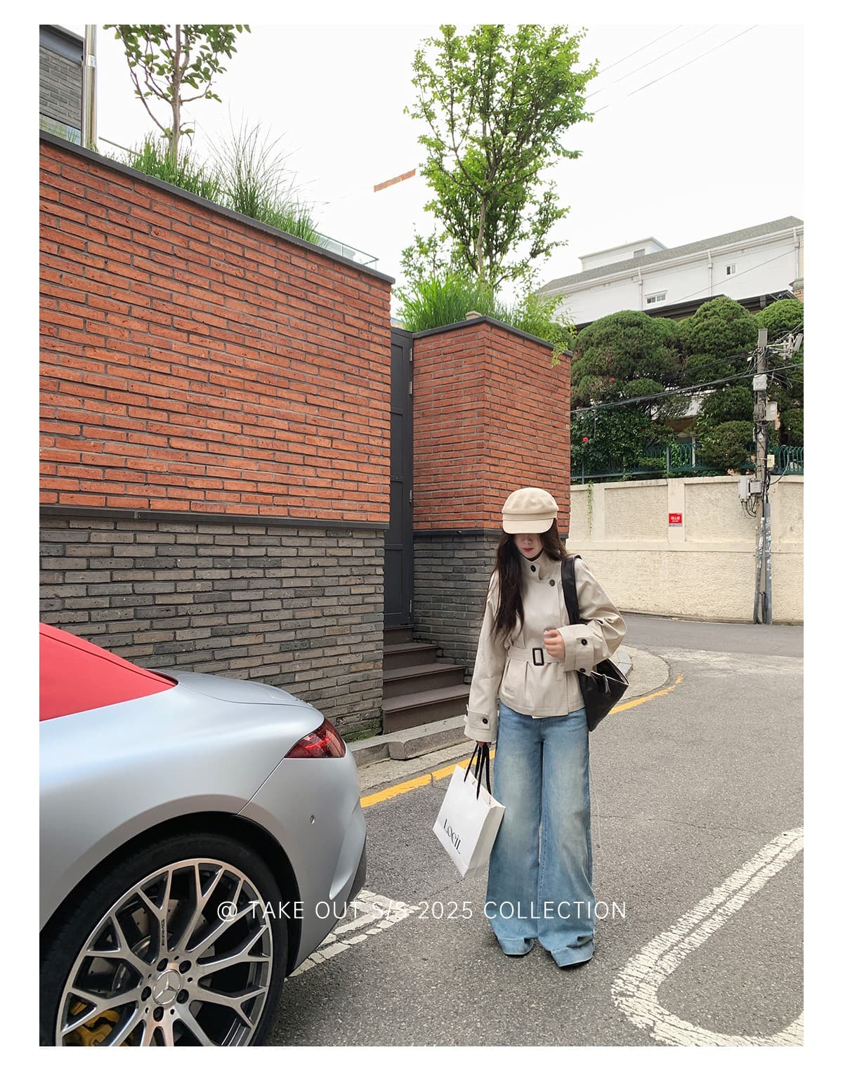 테이크 아웃 도착 함 서울 휴일 이른 가을 한 부서 쇼트 스타일 바람막이 여성 코트 영국식 바람 스탠드 칼라 허리 수축 재킷 상세 이미지 32