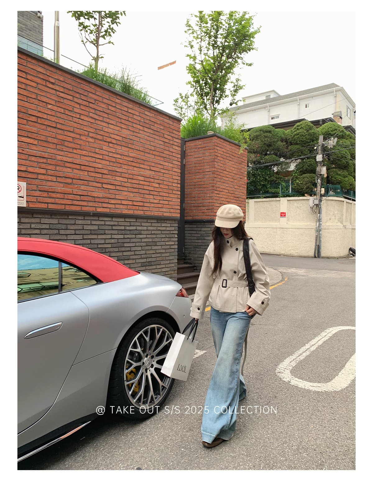 테이크 아웃 도착 함 서울 휴일 이른 가을 한 부서 쇼트 스타일 바람막이 여성 코트 영국식 바람 스탠드 칼라 허리 수축 재킷 상세 이미지 33