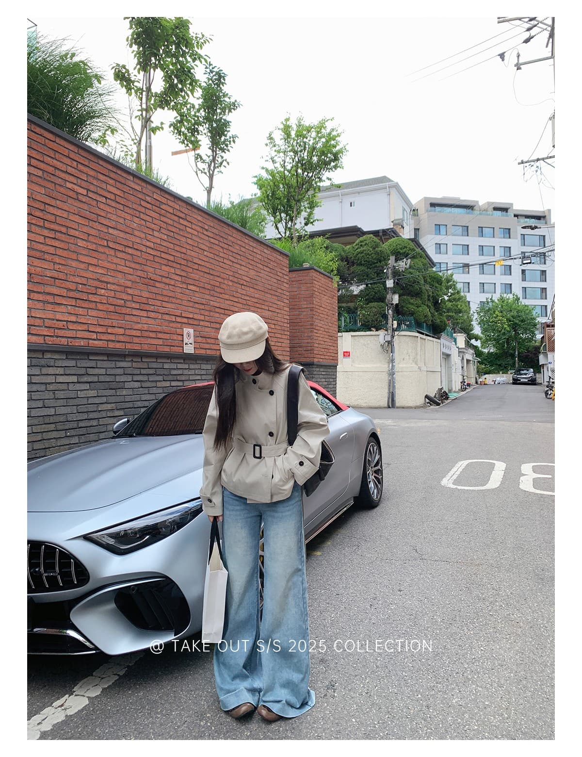 테이크 아웃 도착 함 서울 휴일 이른 가을 한 부서 쇼트 스타일 바람막이 여성 코트 영국식 바람 스탠드 칼라 허리 수축 재킷 상세 이미지 34