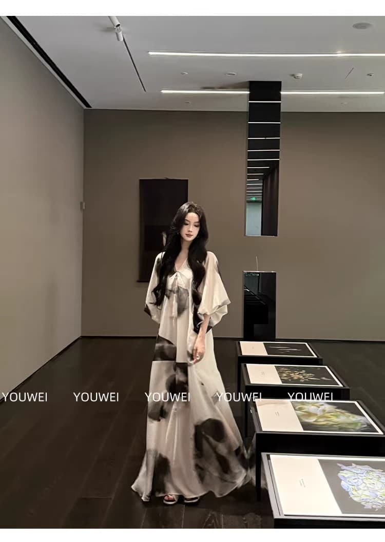 있음 후안 youwe 여름 자이언트 잘 생긴 드레스 여름 여성 2026 새로운 해변가 휴가 고급 센스 길다 치마 상세 이미지 4