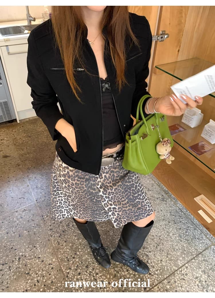 ranwear 재능 재킷 작은 대중 디자인 센스 다용도 캐주얼 스탠드 칼라 워크웨어 재킷 재킷 상세 이미지 23