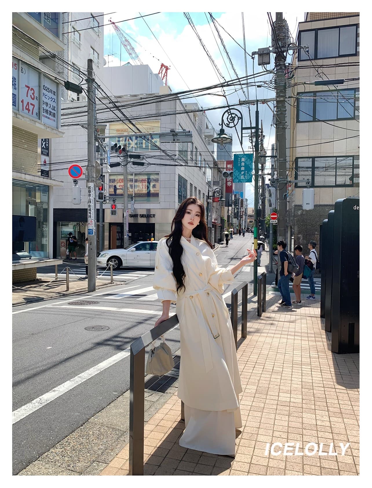 icelolly 자이언트 잘 생긴 바람막이 여성 2025 새로운 중간 길이 재킷 키 큰 남자 아마 코트 이른 가을 착용 가져 가라. 상세 이미지 15