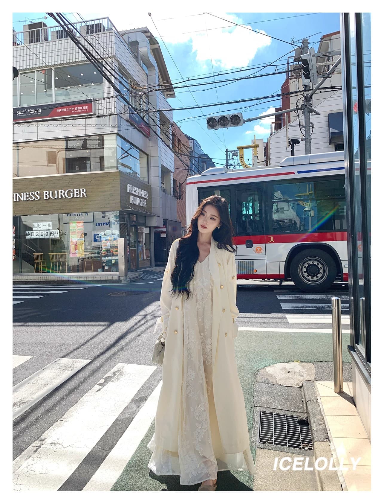 icelolly 자이언트 잘 생긴 바람막이 여성 2025 새로운 중간 길이 재킷 키 큰 남자 아마 코트 이른 가을 착용 가져 가라. 상세 이미지 42