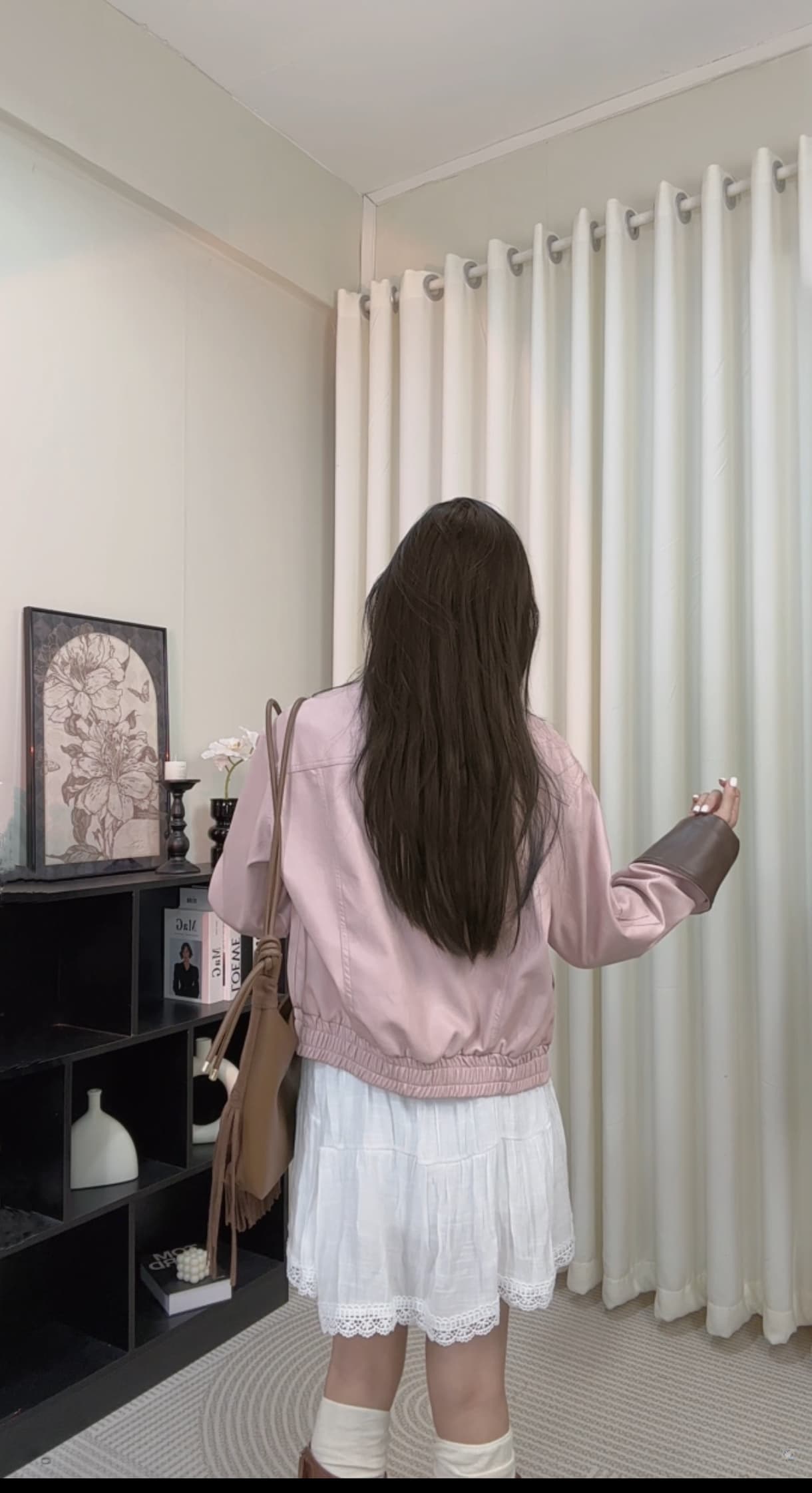 작은 6 월 6 월 브리트니 인생 가죽 재킷 레트로 세련된 아티스트 배색 pu 가죽 재킷 여성 가을 재킷 재킷 상세 이미지 2