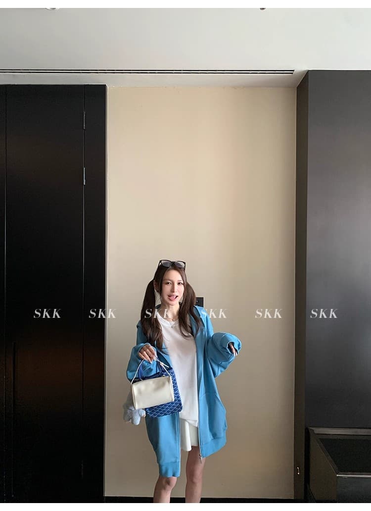 skk store 바 가구 서비스 챕터 만약 난 같은 단락 360g 독립적 인 홈 세트 염색 배색 풀오버 스웨트셔츠 여성 코트 상세 이미지 24