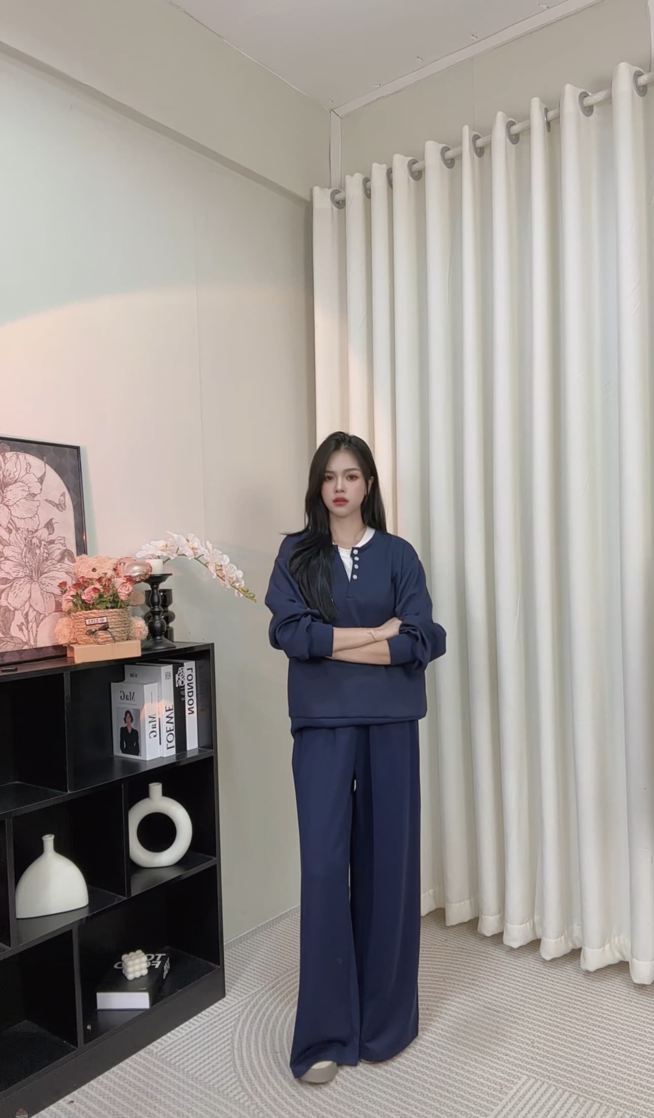 7.20 신제품 westayone 캐주얼 운동 회색 후드티 세트 여성 한 부서 출퇴근 다용도 고급 센스 상세 이미지 2