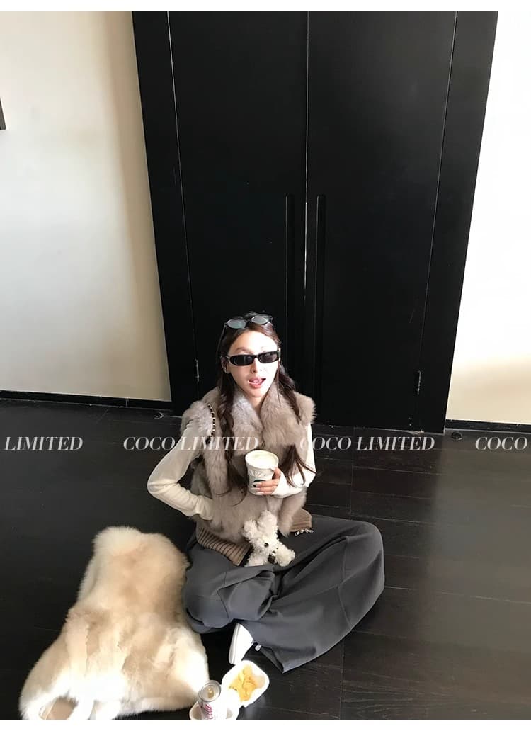 선택 스페인 가져 오기 왕 지원 카드 삼색 스트레이트 털 피모 하나 재킷 소매 수 있습니다. 언 로딩 베스트 상세 이미지 18