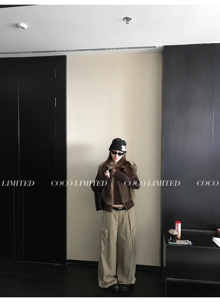 선택 스페인 가져 오기 왕 지원 카드 삼색 스트레이트 털 피모 하나 재킷 소매 수 있습니다. 언 로딩 베스트 상세 이미지 22