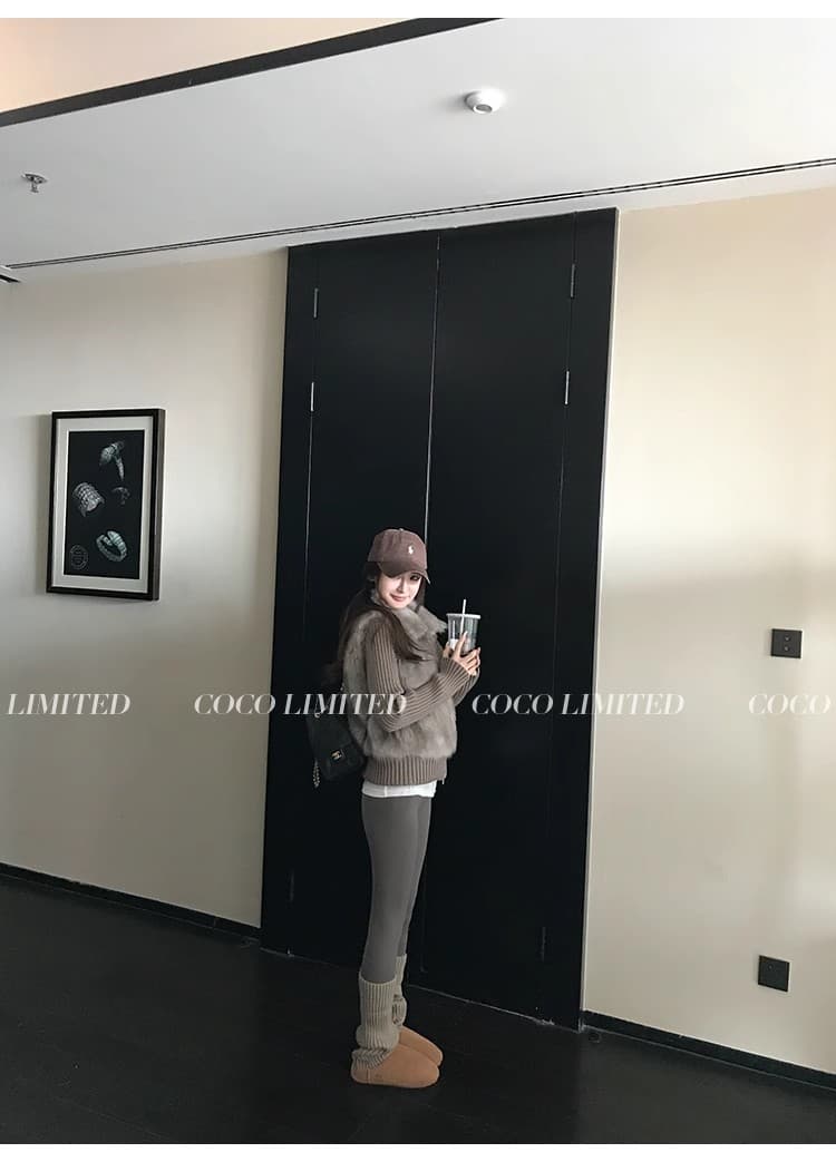 선택 스페인 가져 오기 왕 지원 카드 삼색 스트레이트 털 피모 하나 재킷 소매 수 있습니다. 언 로딩 베스트 상세 이미지 35
