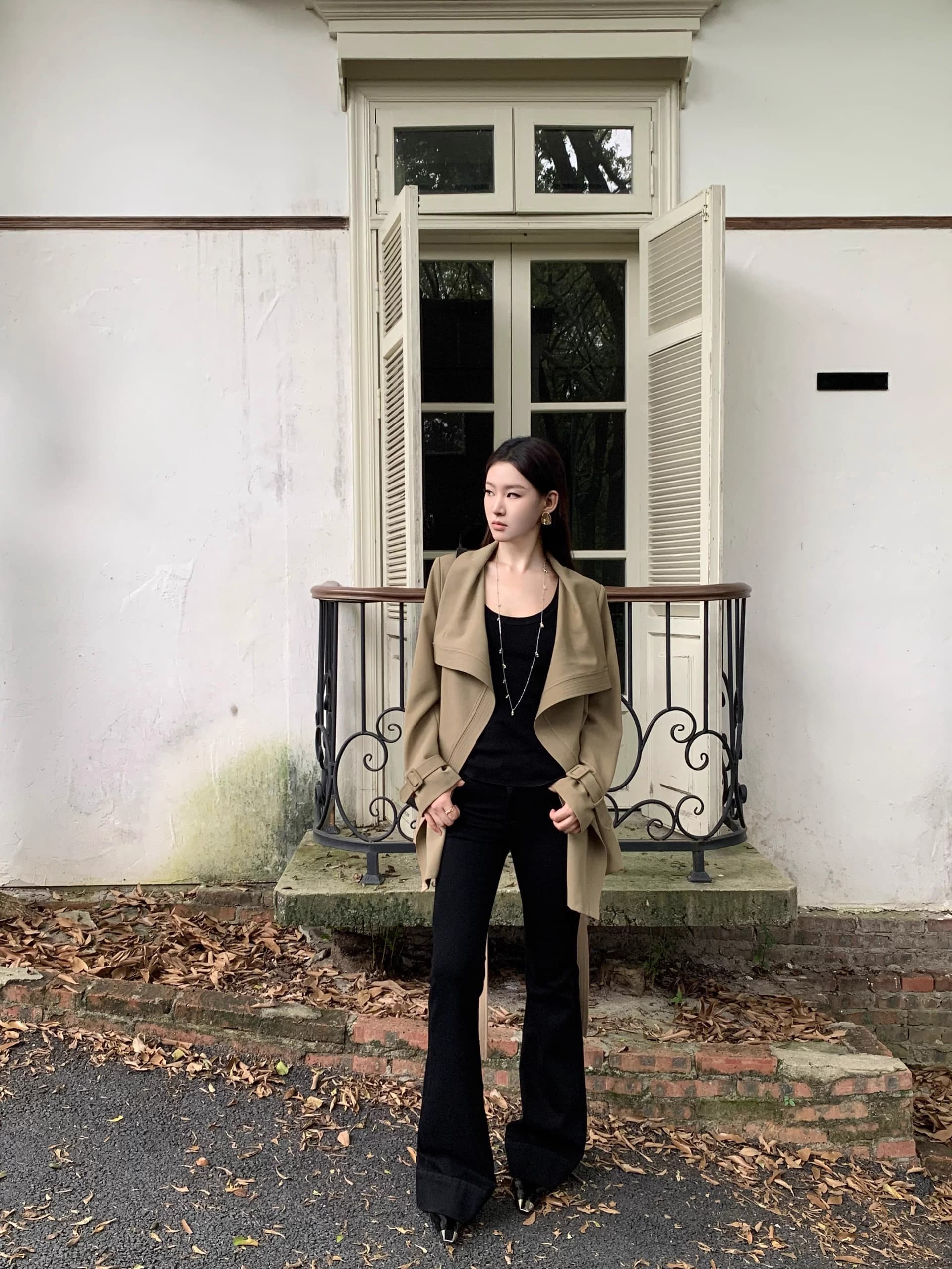 5werkwen 베이 촨 장면 어린이 고대 조기 바람막이 프릴 칼라 쇼트 스타일 빅 칼라 재킷 재킷 품격 코트 상세 이미지 7