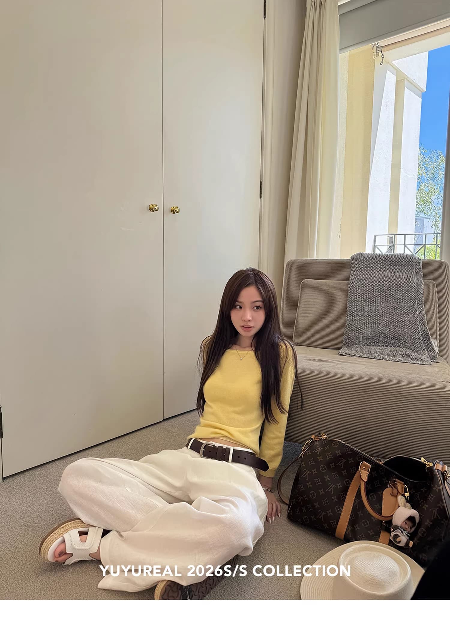yuyureal 산소 100 전체 아마 여름 에어컨 화이트 핑크색 캐주얼 바지 도루 센스 넓은 다리 면 린넨 바지 상세 이미지 28