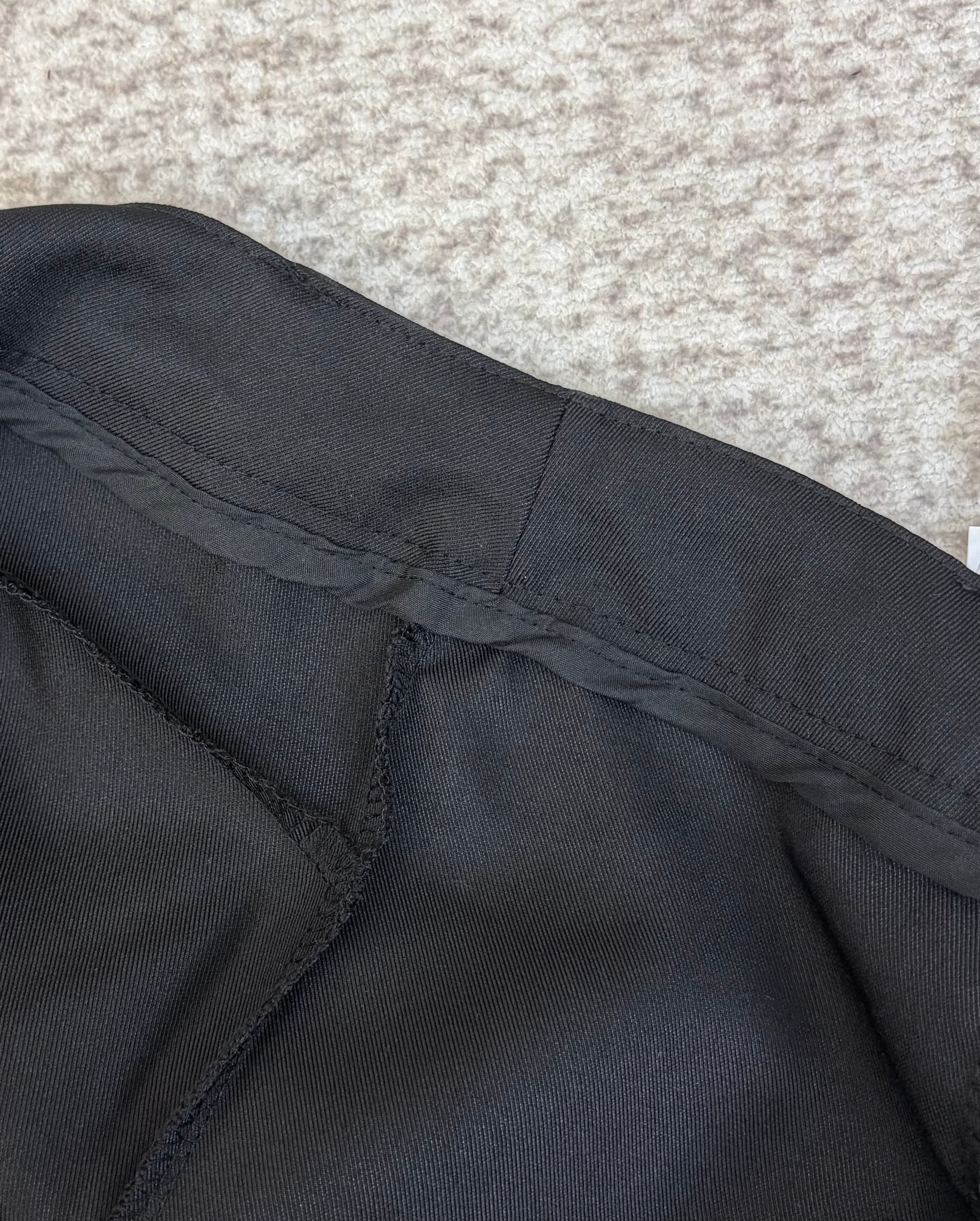 popwest 丨 패치워크 페이크 레이어드 셔츠 작은 대중 배색 셔츠 허리 수축 긴팔 맨위 와이드 레그 팬츠 세트 여성 상세 이미지 11