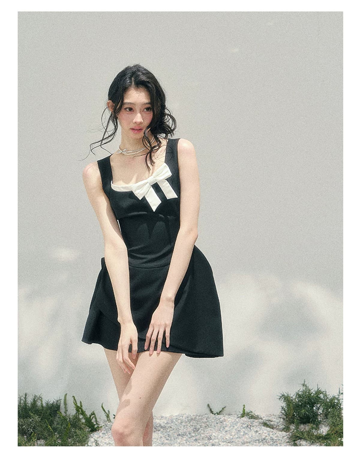 aomalm 덜 또한 눈 그녀 ~ 중 달콤한 의미 싱크대 페이크 레이어드 프랑스식 여성 드레스 이른 봄 예복 치마 미니 스커트 상세 이미지 23
