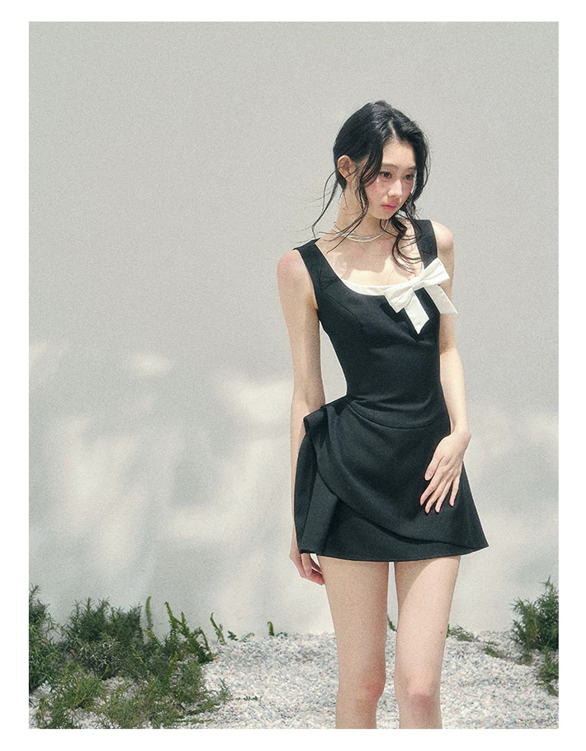 aomalm 덜 또한 눈 그녀 ~ 중 달콤한 의미 싱크대 페이크 레이어드 프랑스식 여성 드레스 이른 봄 예복 치마 미니 스커트 상세 이미지 24