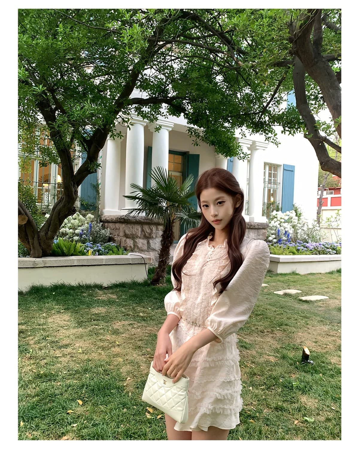 sourcewithu 지저우 소프트 캔디 라이 경기 서울 무거운 작업 2 색 레이스 레이스 드레스 한 부서 잘 행동 한 미니 스커트 상세 이미지 5