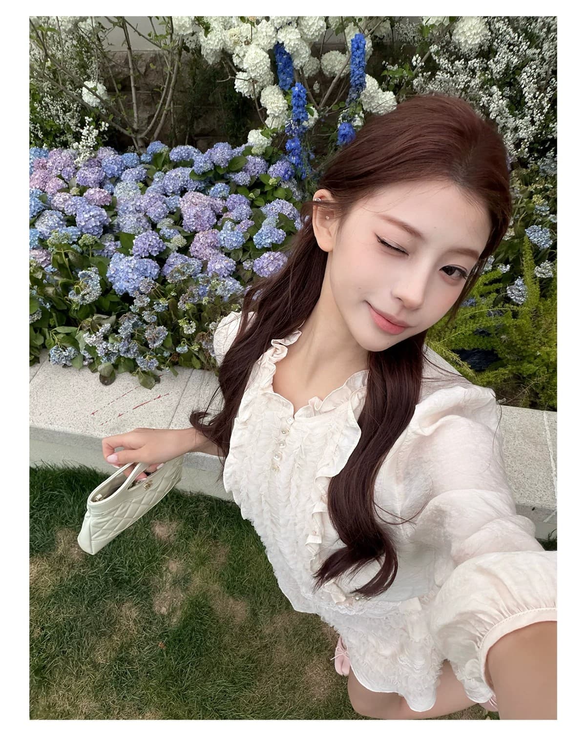 sourcewithu 지저우 소프트 캔디 라이 경기 서울 무거운 작업 2 색 레이스 레이스 드레스 한 부서 잘 행동 한 미니 스커트 상세 이미지 22