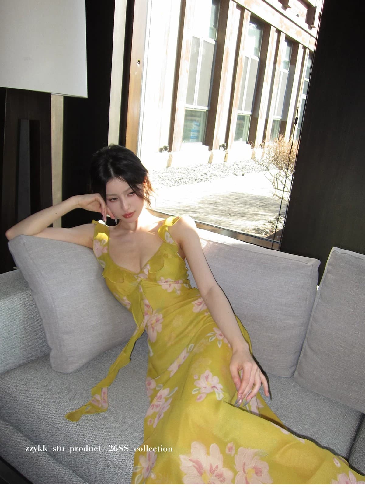 zzykk 뮤 주간 릴리 오브 더 밸리 프랑스식 프릴 슬립 휴가 드레스 요정 롱 스커트 여름 해변가 분위기 센스 상세 이미지 11