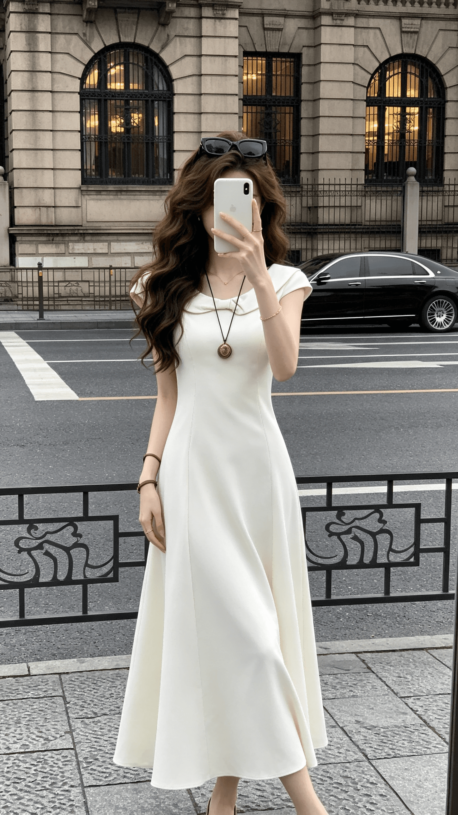 Ouyang 안녕하세요. 제니 공주 2.0 베이비 칼라 나비 매듭 여성 드레스 여름 민소매 허리 수축 공주 드레스 상세 이미지 7