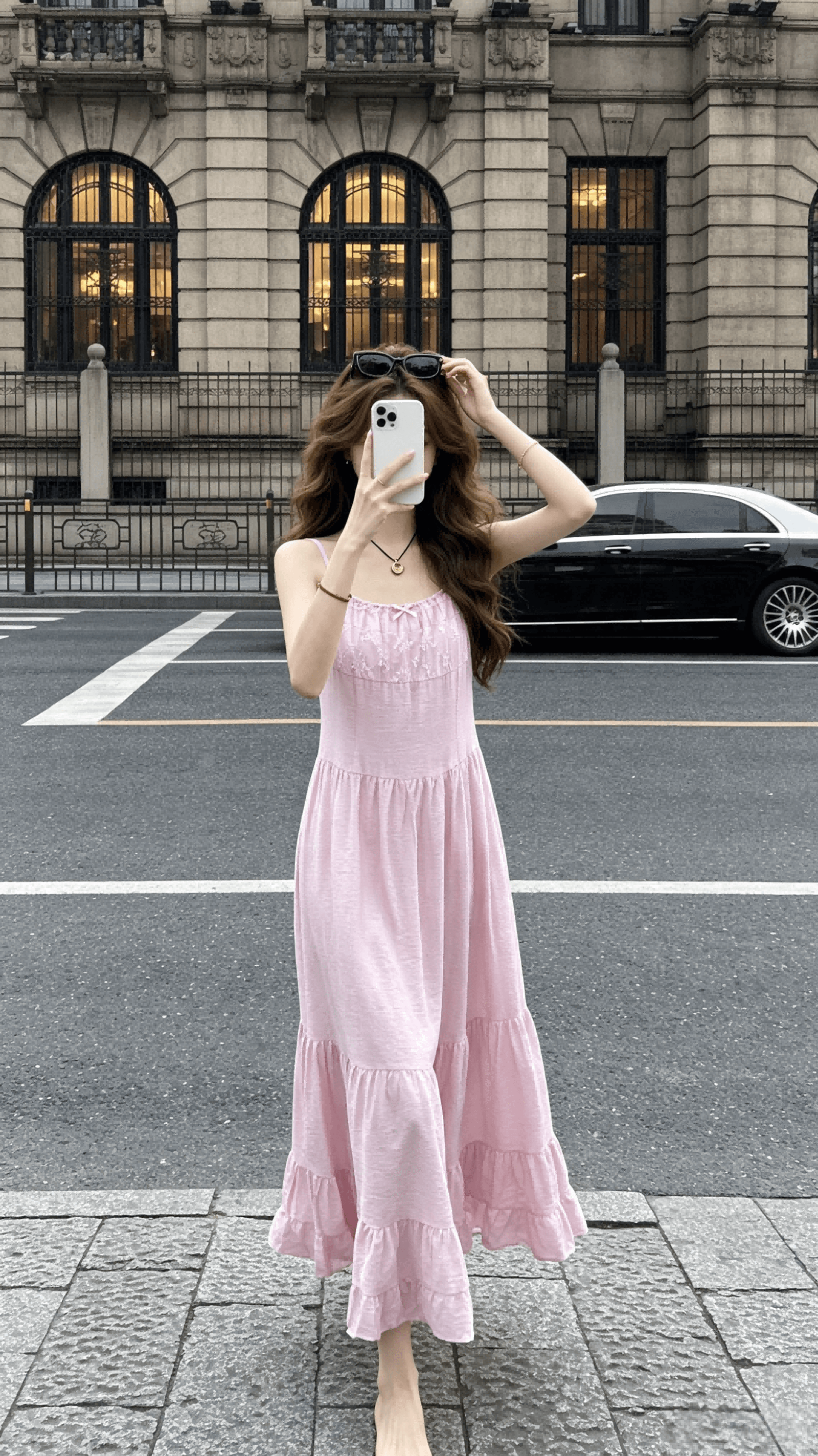 Du 음악 리 정원 여름 상쾌 주간 실크 아세트산 무거운 작업 첫사랑 요정 치마 몸매 가꾸기 슬립 드레스 이미지 4
