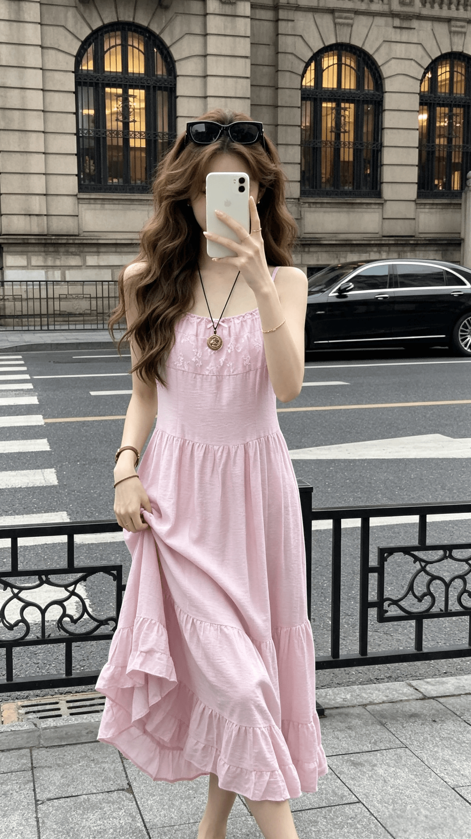 Du 음악 리 정원 여름 상쾌 주간 실크 아세트산 무거운 작업 첫사랑 요정 치마 몸매 가꾸기 슬립 드레스 상세 이미지 7