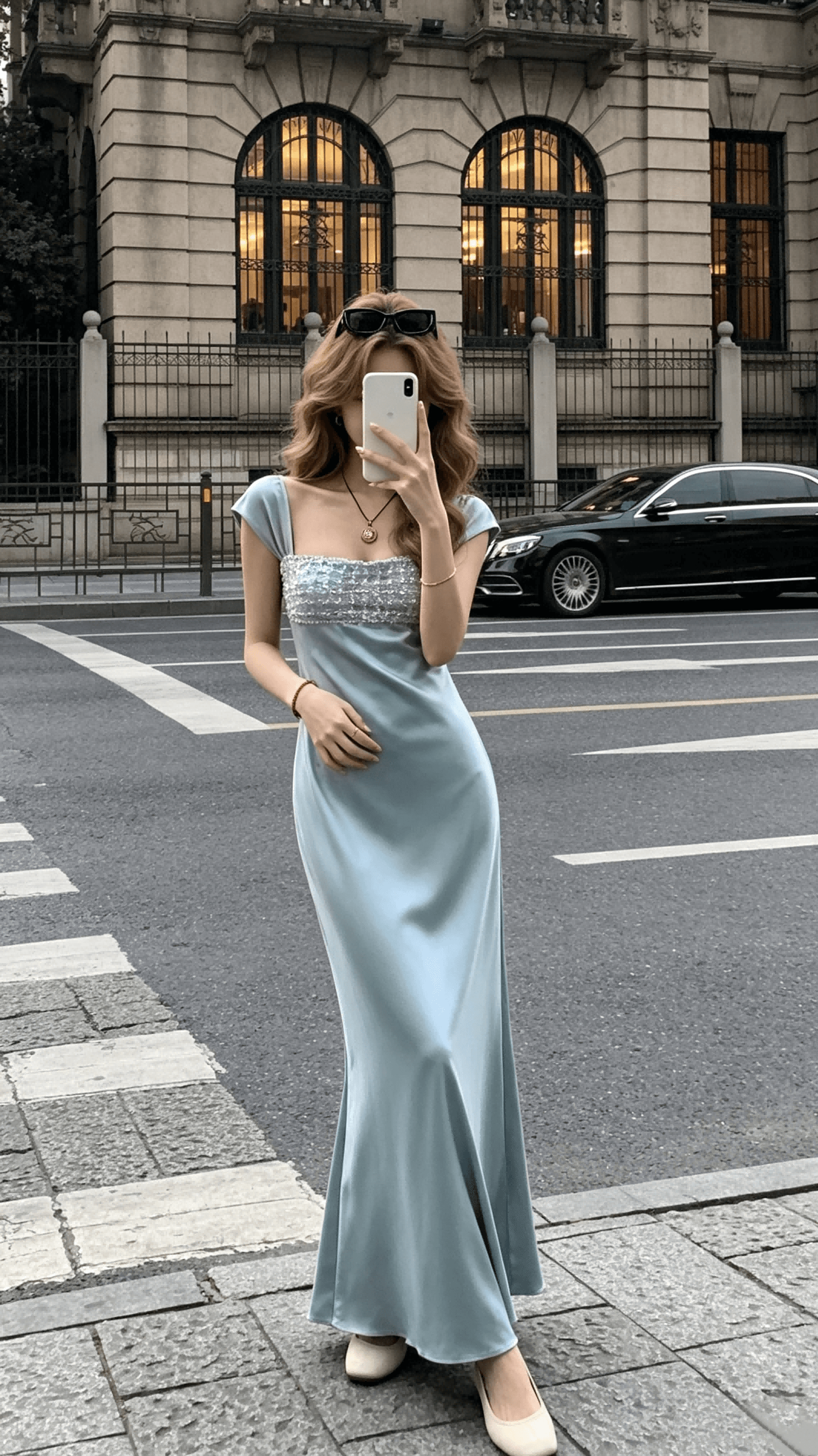 lattitude 양 작은 왜가리 siena 새틴 빛 럭셔리 센스 연회 예복 치마 무거운 작업 구슬 조각 행침 드레스 상세 이미지 6