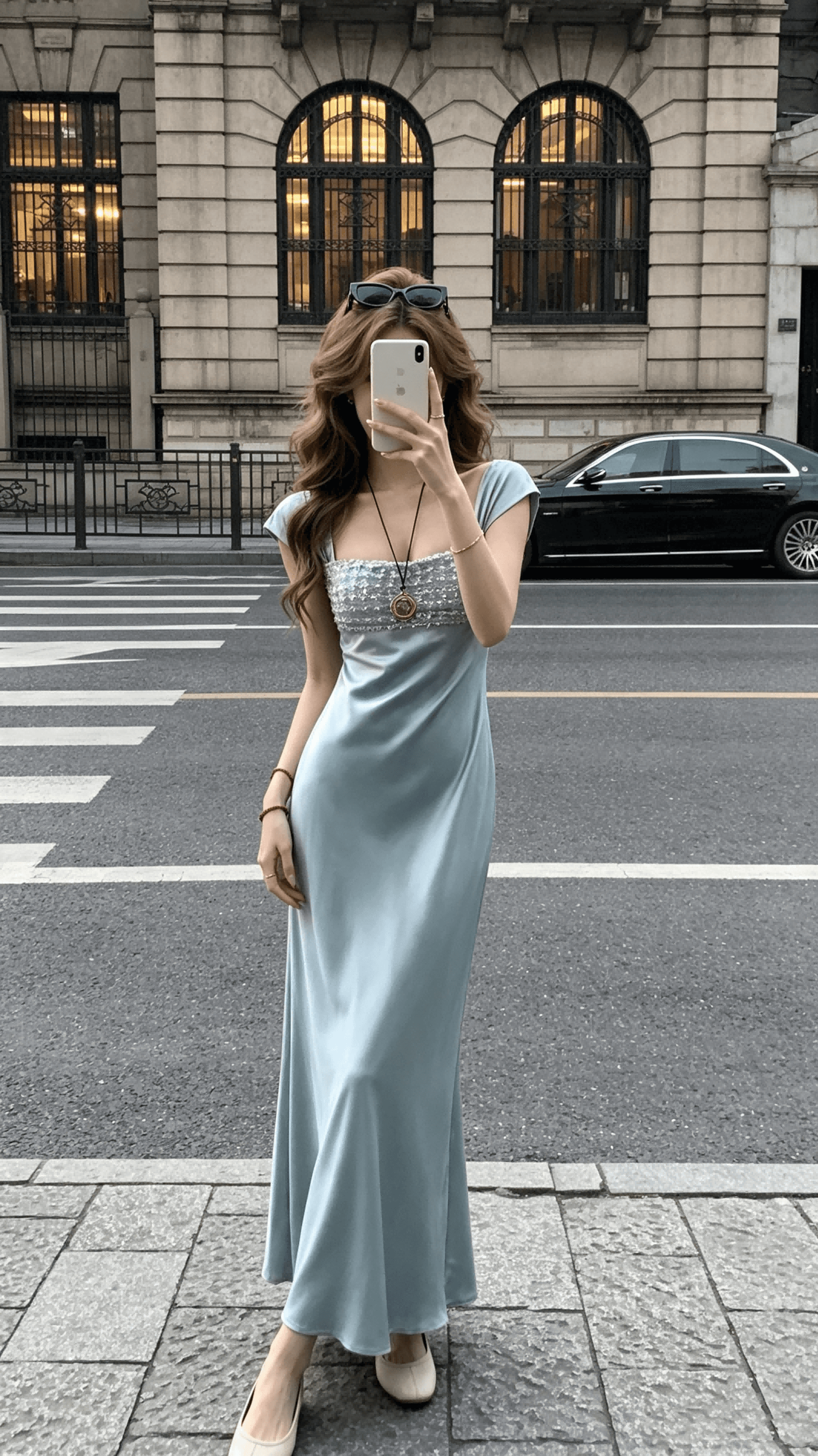 lattitude 양 작은 왜가리 siena 새틴 빛 럭셔리 센스 연회 예복 치마 무거운 작업 구슬 조각 행침 드레스 상세 이미지 8