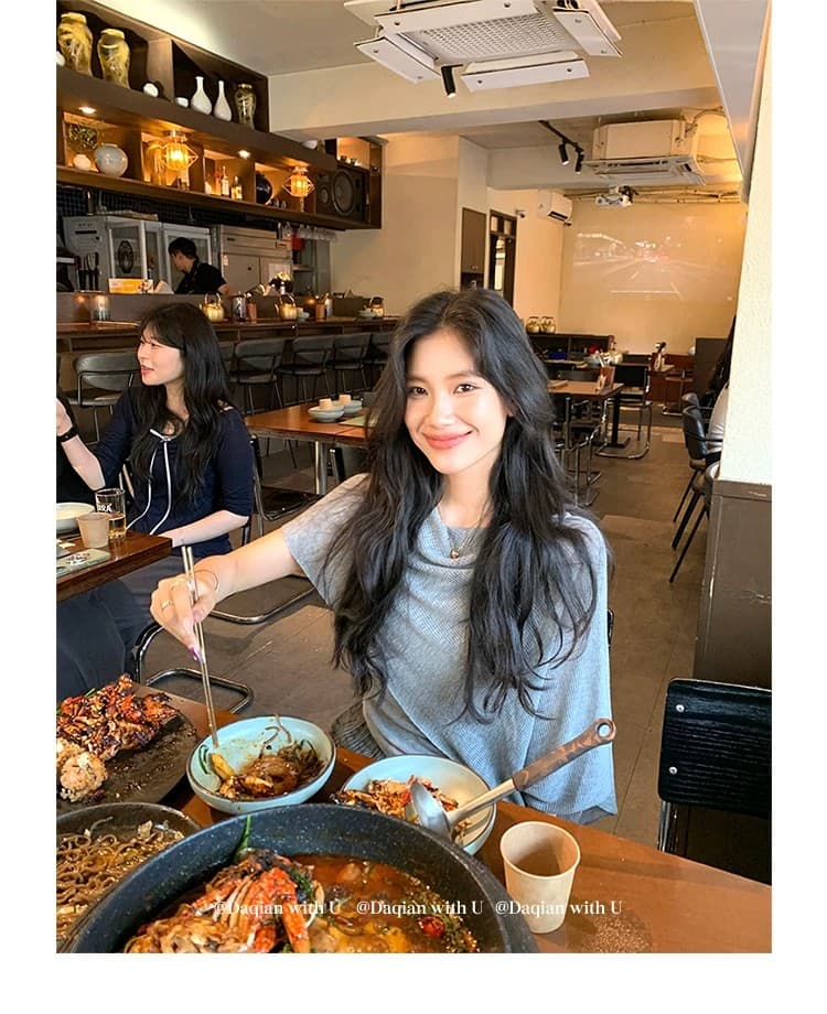 daqianwithu 필리핀 린 영화 부드럽다 프로 피부 부드러운 편안함 느긋한 숄 니트 스웨터 상세 이미지 29