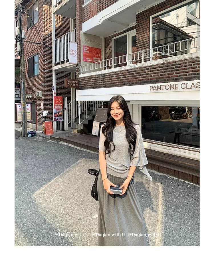 daqianwithu 필리핀 린 영화 부드럽다 프로 피부 부드러운 편안함 느긋한 숄 니트 스웨터 상세 이미지 31