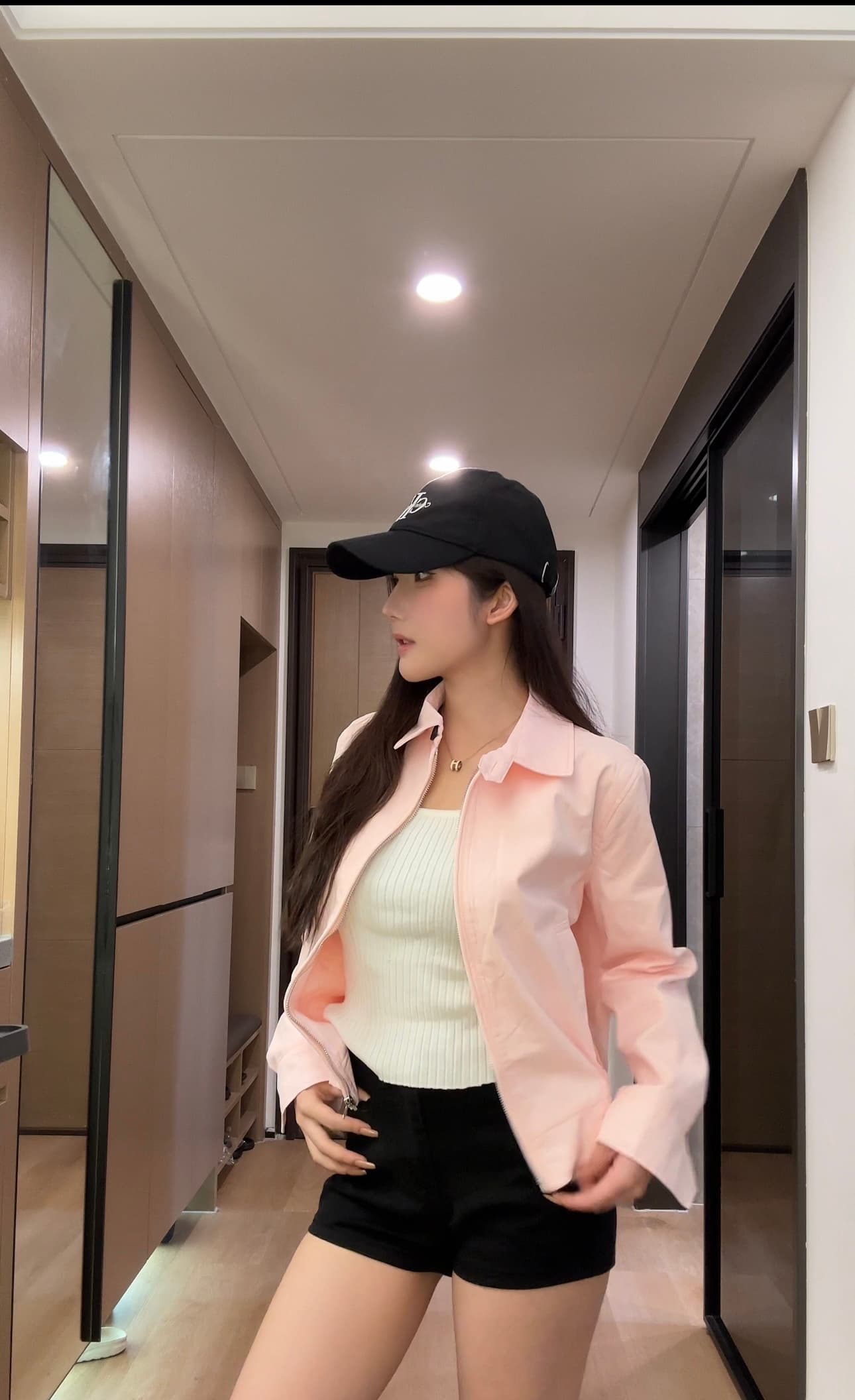 ptonumi 복숭아 음악 茜 꿈 핑크색 닥스 훈트 자수 재킷 여성 가을 한 부서 루즈핏 캐주얼 폴로 칼라 재킷 이미지 3