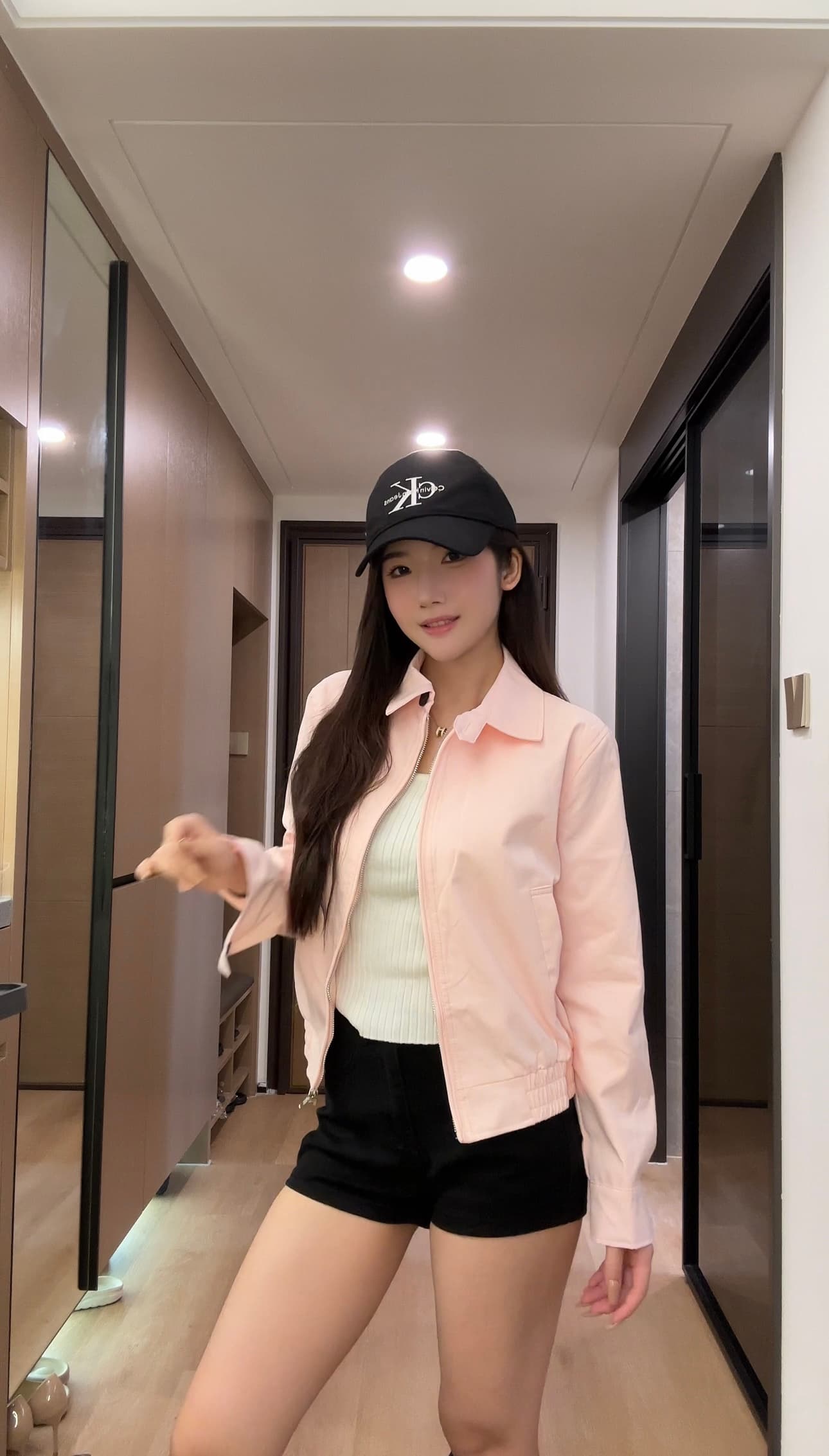 ptonumi 복숭아 음악 茜 꿈 핑크색 닥스 훈트 자수 재킷 여성 가을 한 부서 루즈핏 캐주얼 폴로 칼라 재킷 이미지 2