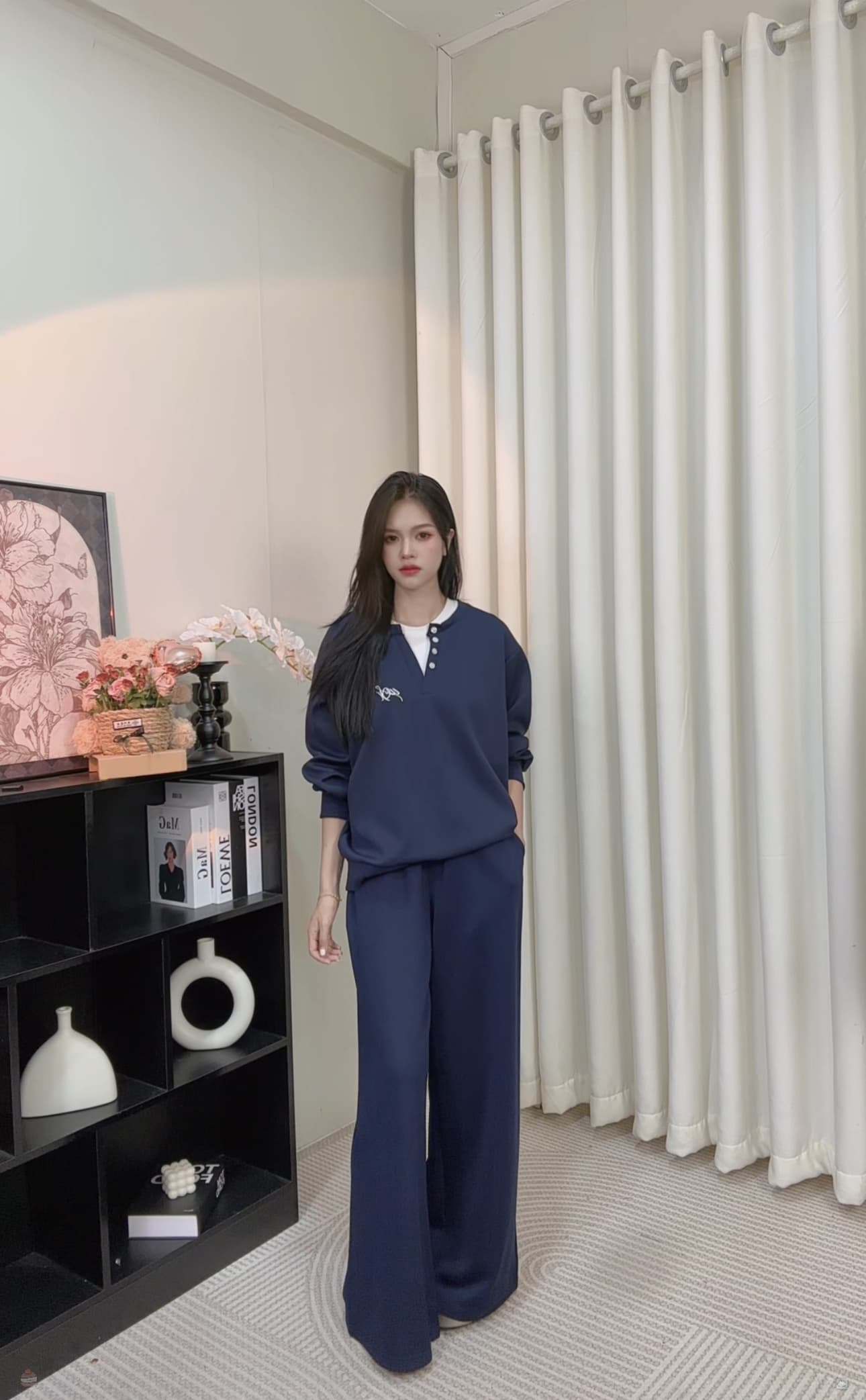 7.20 신제품 westayone 캐주얼 운동 회색 후드티 세트 여성 한 부서 출퇴근 다용도 고급 센스 이미지 3