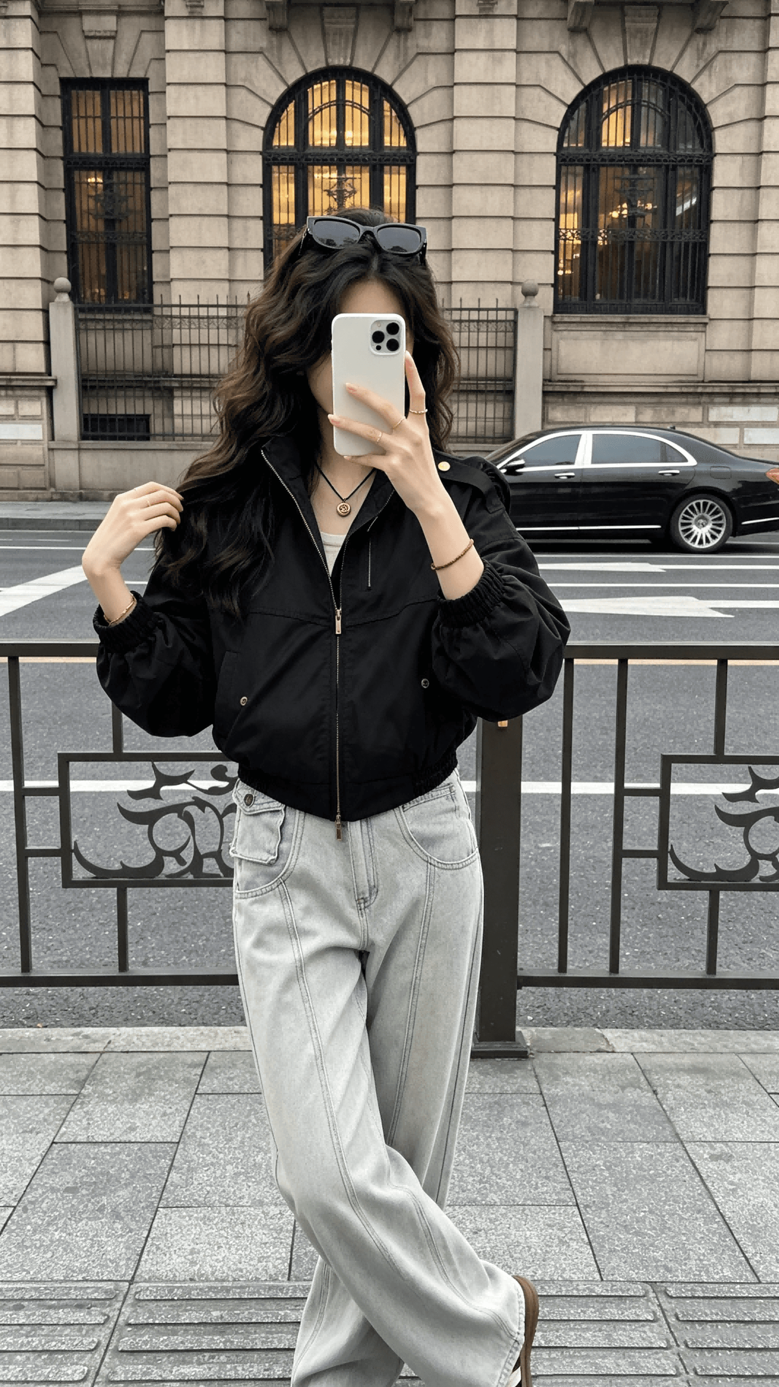 ich mode 아메리칸 스탠드 칼라 쇼트 스타일 여성 코트 2026 새로운 인기 가을 캐주얼 워크웨어 재킷 맨위 이미지 3