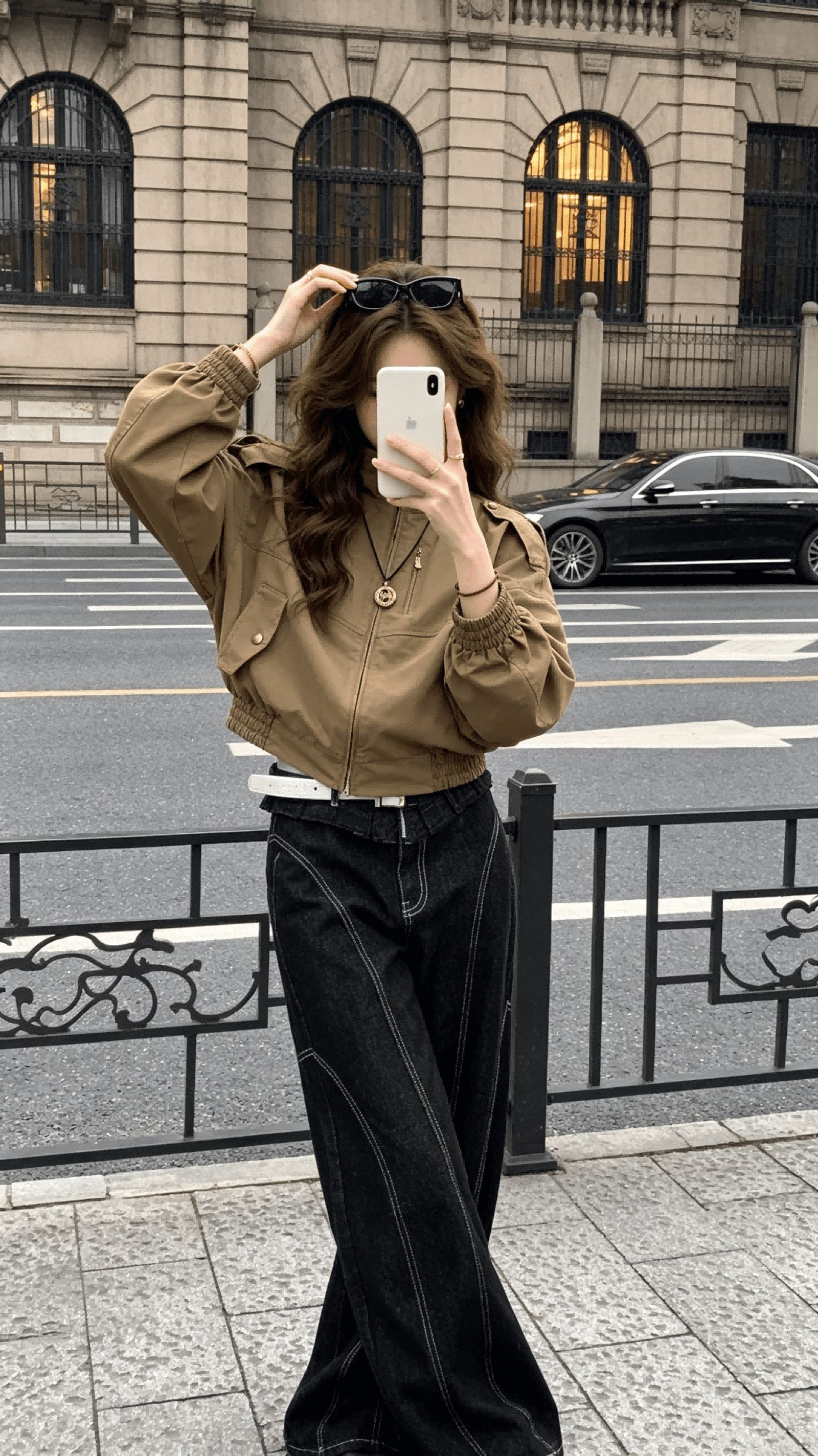ich mode 아메리칸 스탠드 칼라 쇼트 스타일 여성 코트 2026 새로운 인기 가을 캐주얼 워크웨어 재킷 맨위 상세 이미지 2