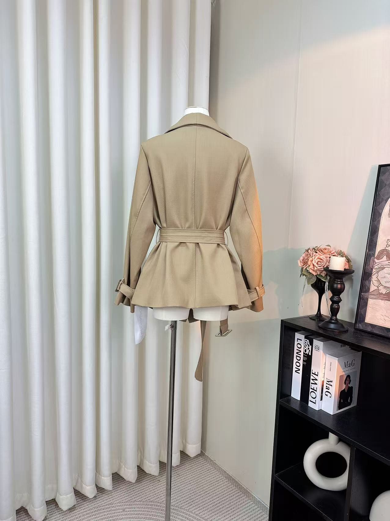 5werkwen 베이 촨 장면 어린이 고대 조기 바람막이 프릴 칼라 쇼트 스타일 빅 칼라 재킷 재킷 품격 코트 이미지 4