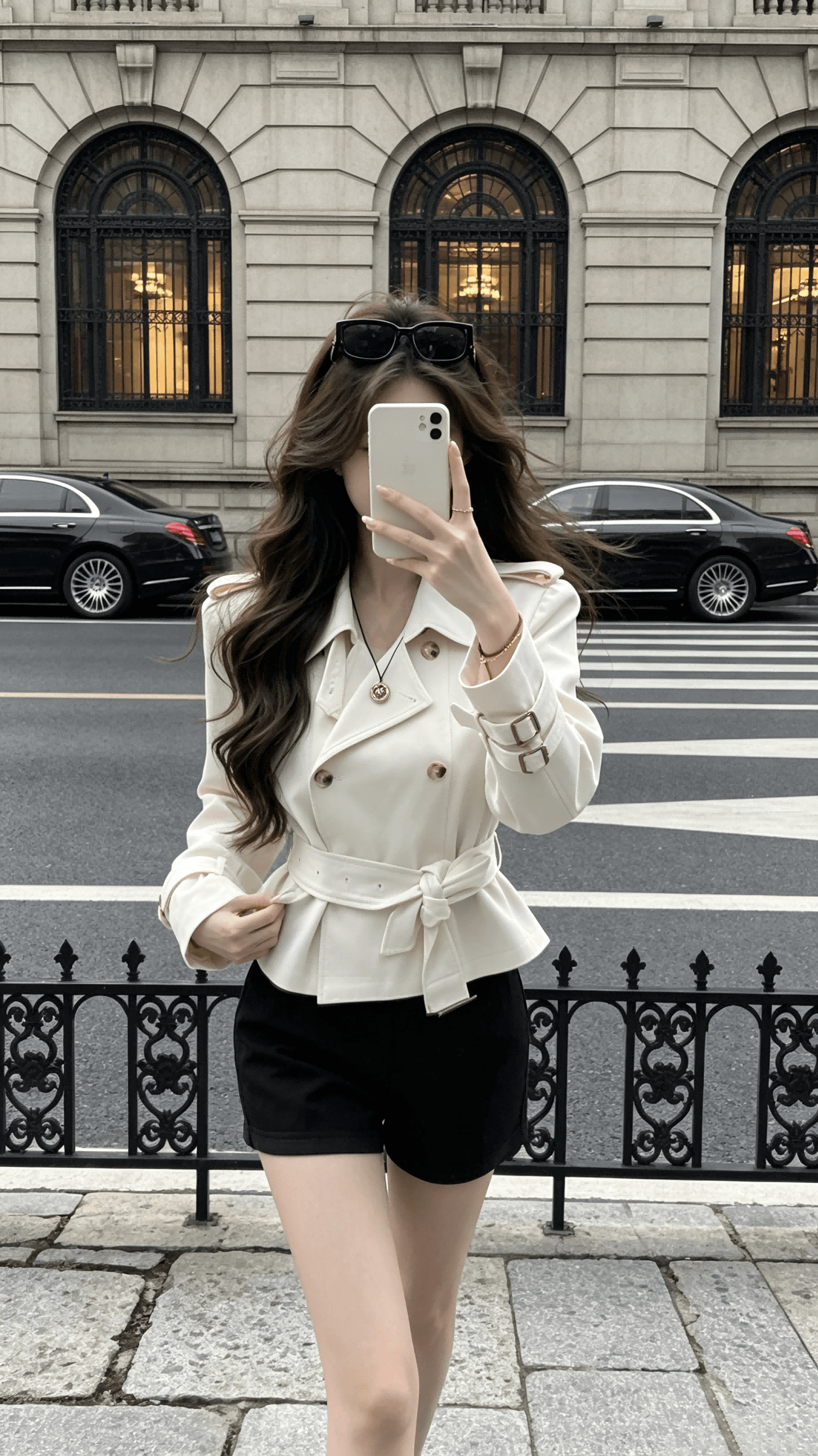 안녕하세요. 팬 팬 베이 촨 장면 어린이 긍정적 인 어깨 스탠드 칼라 영국식 바람 불규칙 중 쇼트 스타일 바람막이 여성 코트 가을 상세 이미지 5