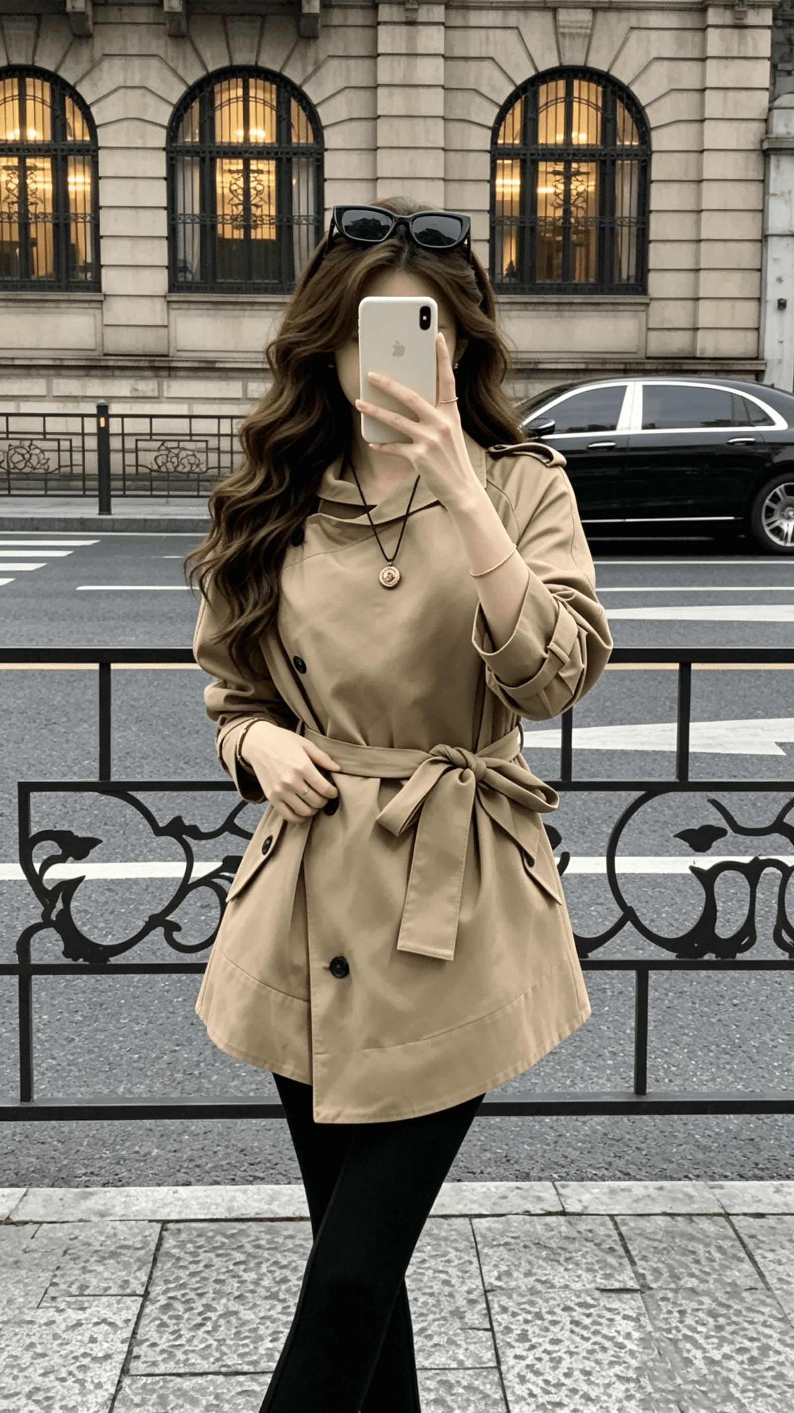 안녕하세요. 팬 팬 베이 촨 장면 어린이 긍정적 인 어깨 스탠드 칼라 영국식 바람 불규칙 중 쇼트 스타일 바람막이 여성 코트 가을 상세 이미지 9