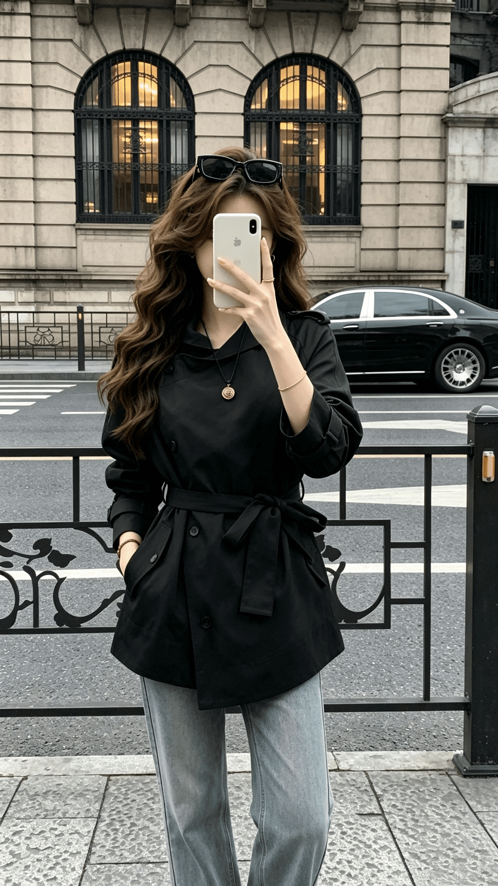안녕하세요. 팬 팬 베이 촨 장면 어린이 긍정적 인 어깨 스탠드 칼라 영국식 바람 불규칙 중 쇼트 스타일 바람막이 여성 코트 가을 상세 이미지 11