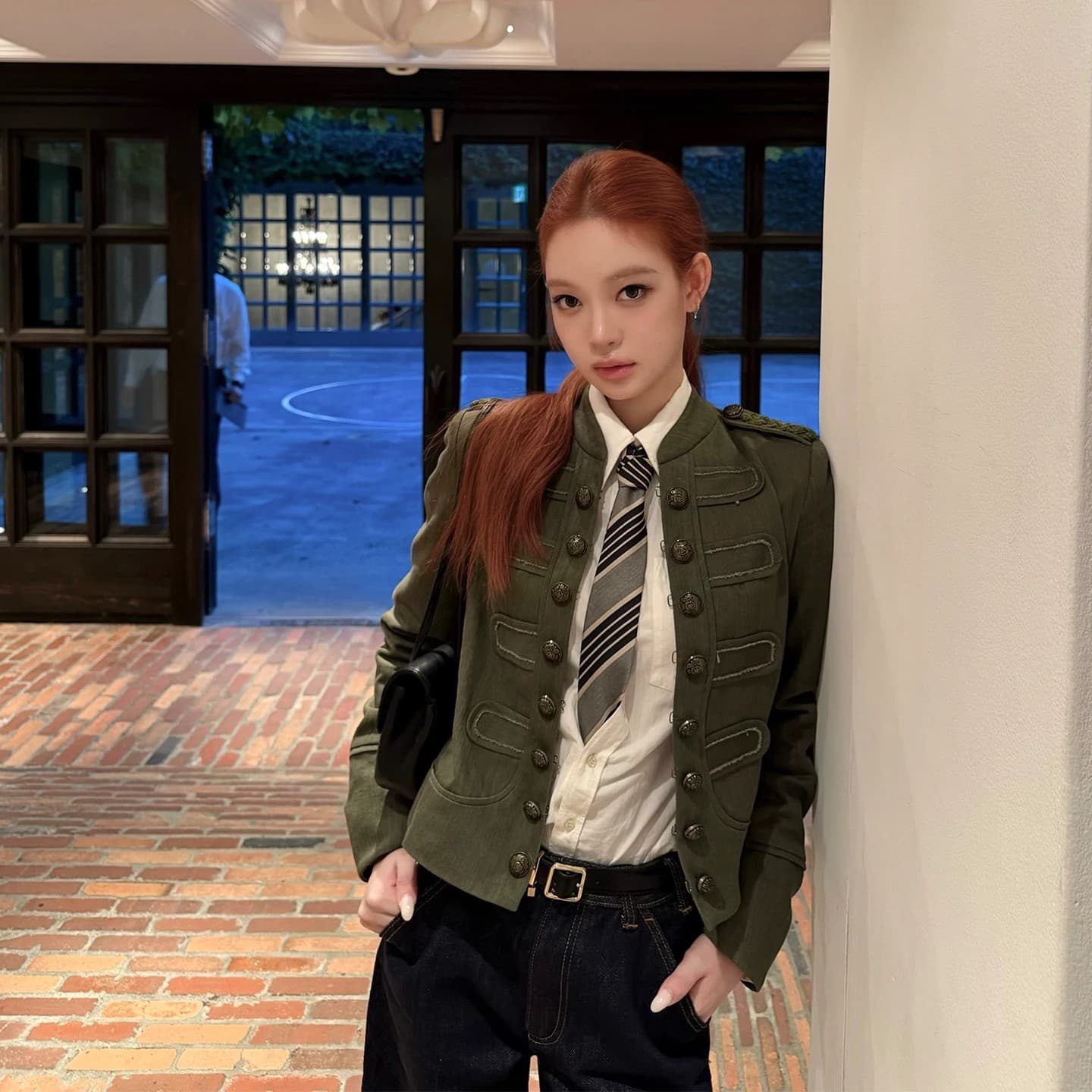 안녕하세요. 팬 팬 스트레이트 음 애련 하계 천 골드 센스 중년 세련된 커프스 특별 디자인 나폴레옹 재킷 이미지 4