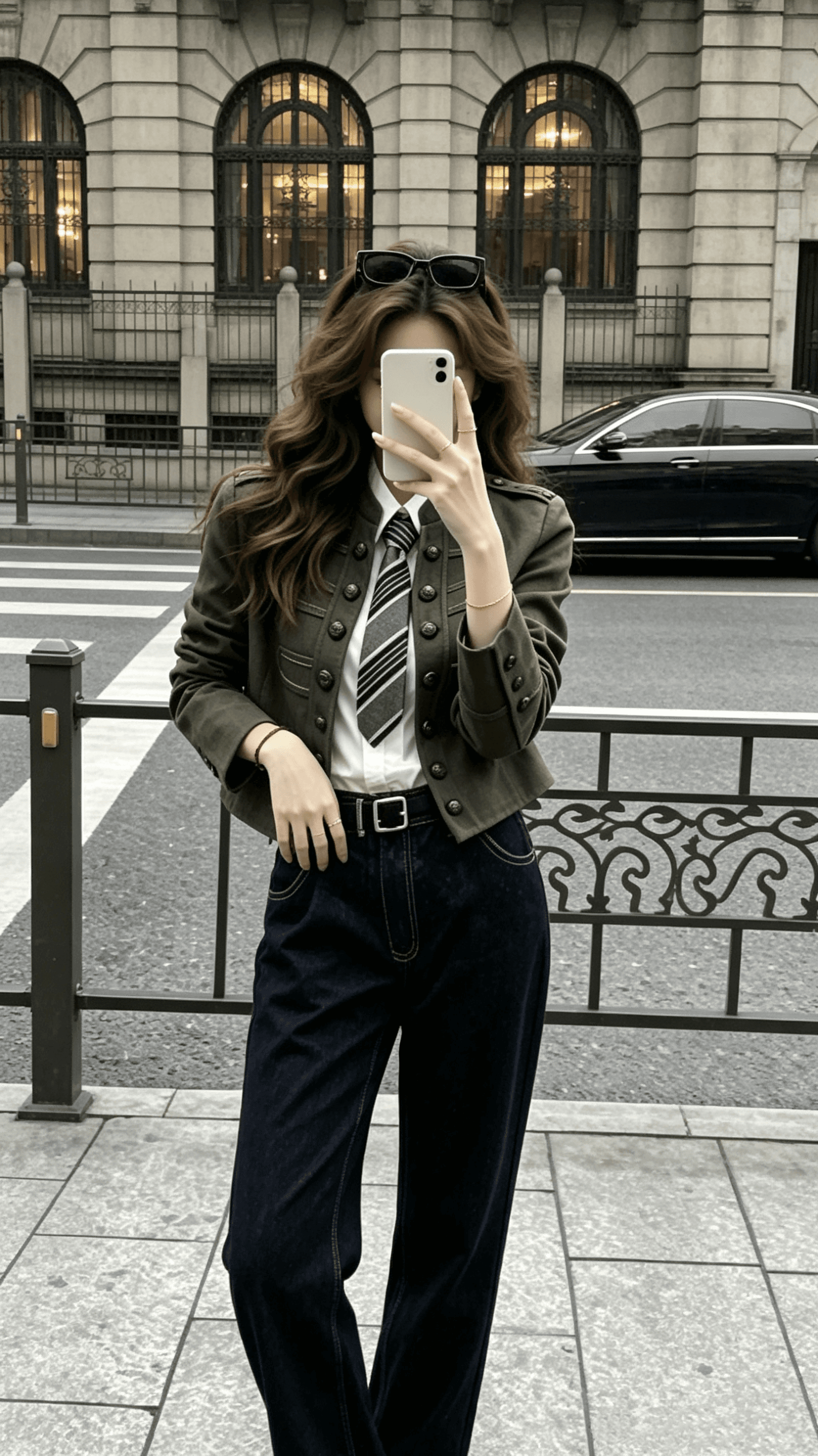 안녕하세요. 팬 팬 스트레이트 음 애련 하계 천 골드 센스 중년 세련된 커프스 특별 디자인 나폴레옹 재킷 상세 이미지 2