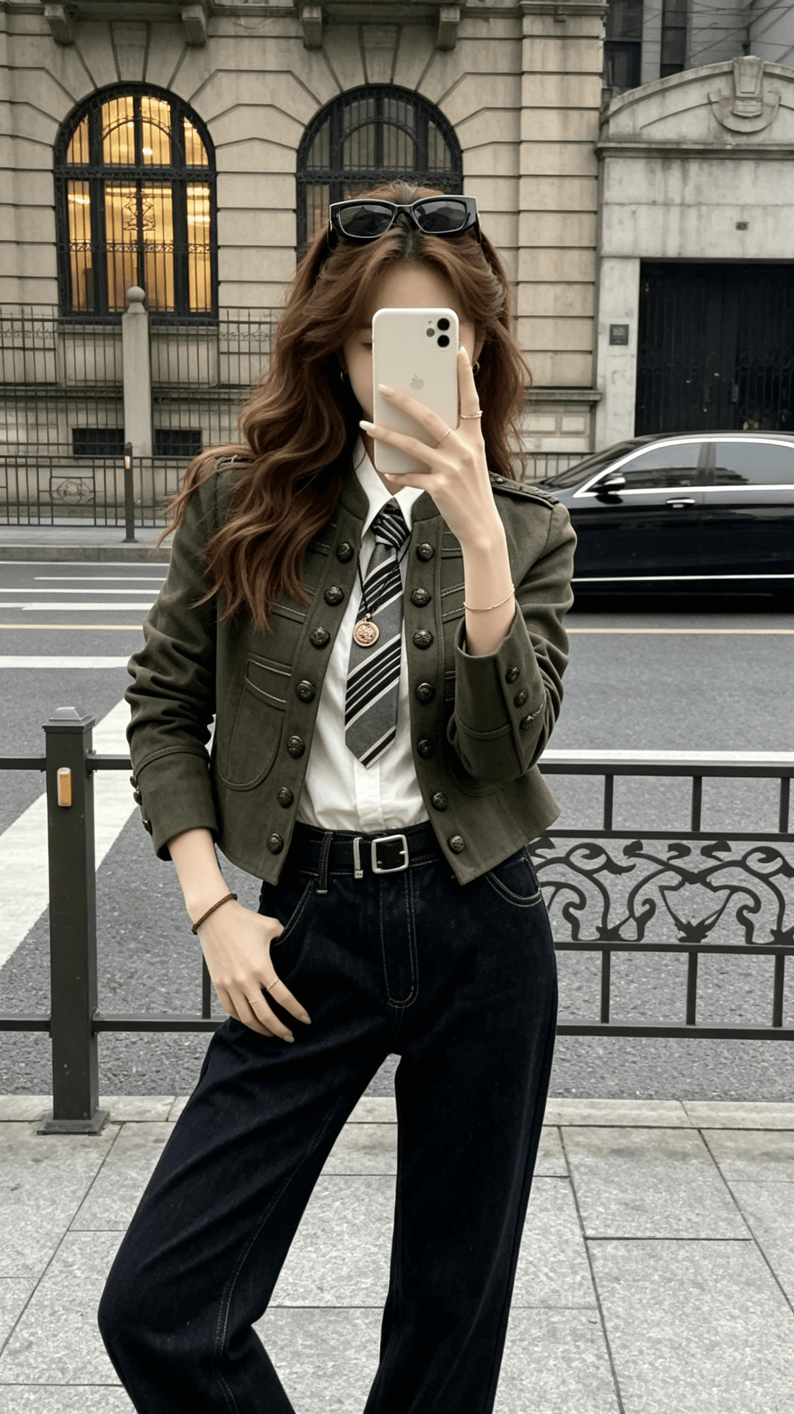 안녕하세요. 팬 팬 스트레이트 음 애련 하계 천 골드 센스 중년 세련된 커프스 특별 디자인 나폴레옹 재킷 상세 이미지 5