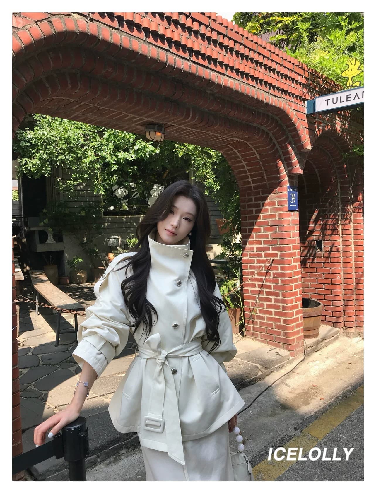 icelolly 안토니 쇼트 스타일 스탠드 칼라 바람막이 여성 코트 2026 새로운 가을 착용 가져 가라. 출퇴근 코트 상세 이미지 28