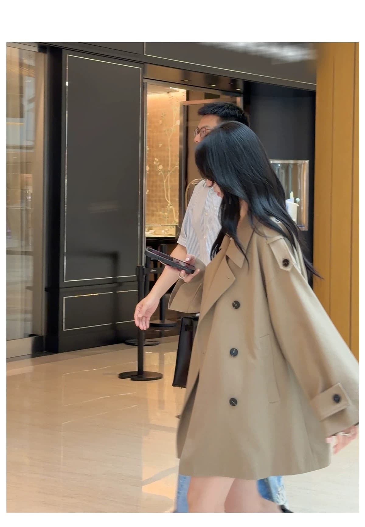 여름 시 라이 경기 서울 대 뒤집다 거절 칼라 이중 버튼 어깨 袢 바람막이 여성 가을 빛 요리 한 우아함 바람 루즈핏 마이크로 a 재킷 상세 이미지 21