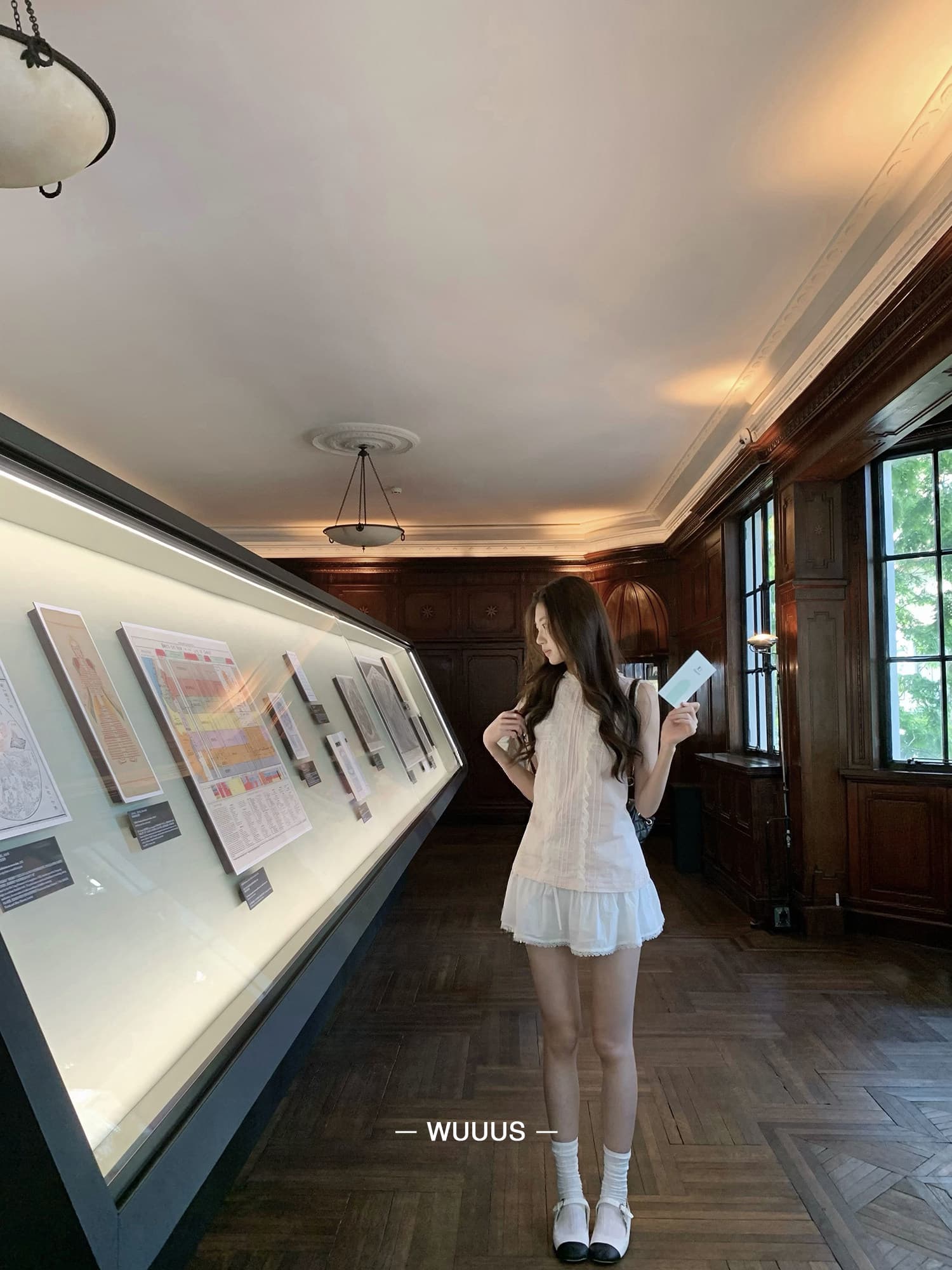 wuuusjojo 사설 서비스 선 빛 핑크색 민소매 여성 셔츠 중년 작은 샤넬 스타일 레이스 측면 조끼 맨위 상세 이미지 37